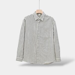 Camicia a righe a maniche lunghe